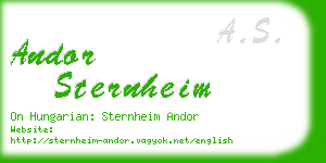 andor sternheim business card